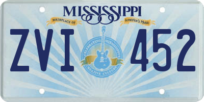 MS license plate ZVI452
