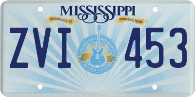 MS license plate ZVI453