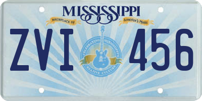 MS license plate ZVI456