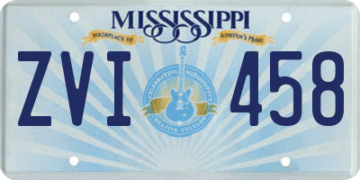 MS license plate ZVI458