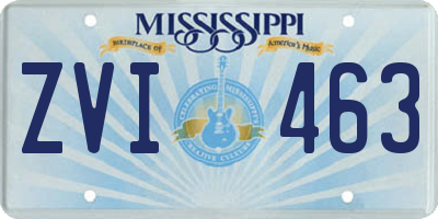 MS license plate ZVI463