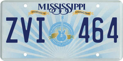 MS license plate ZVI464