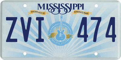 MS license plate ZVI474