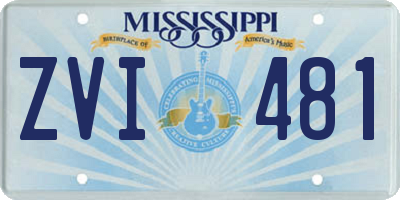 MS license plate ZVI481