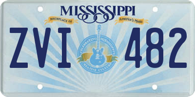 MS license plate ZVI482
