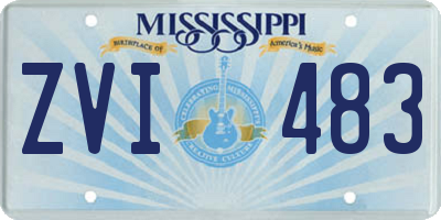 MS license plate ZVI483