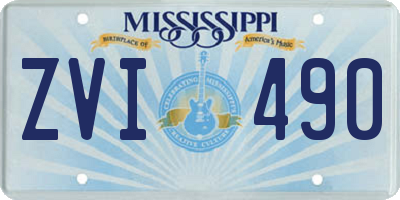 MS license plate ZVI490