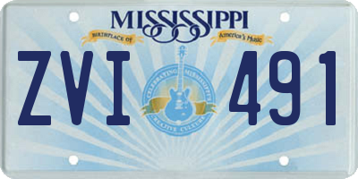 MS license plate ZVI491