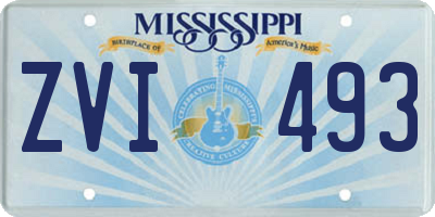MS license plate ZVI493
