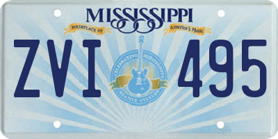 MS license plate ZVI495