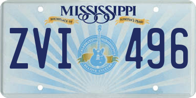 MS license plate ZVI496