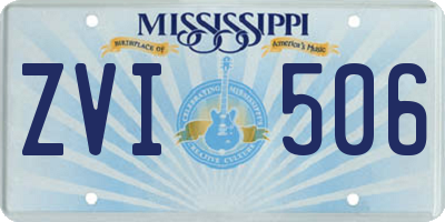 MS license plate ZVI506