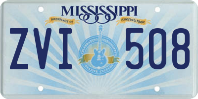MS license plate ZVI508