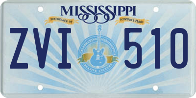 MS license plate ZVI510