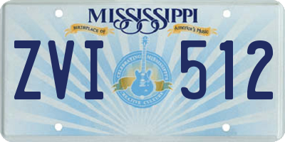 MS license plate ZVI512