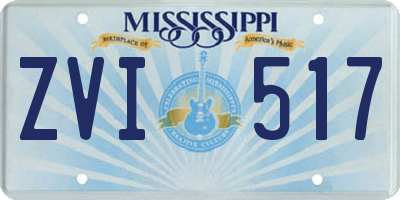 MS license plate ZVI517