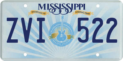 MS license plate ZVI522