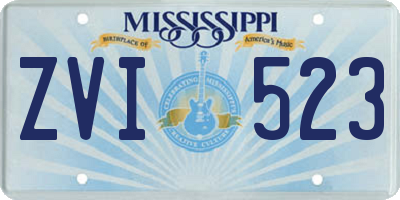 MS license plate ZVI523