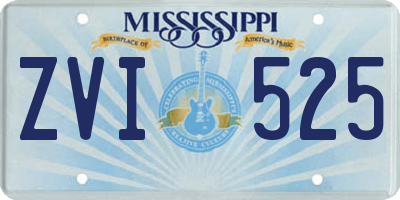 MS license plate ZVI525