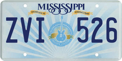 MS license plate ZVI526