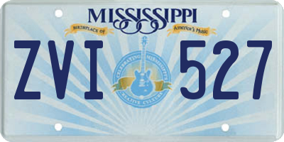 MS license plate ZVI527
