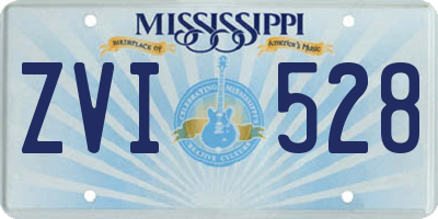 MS license plate ZVI528