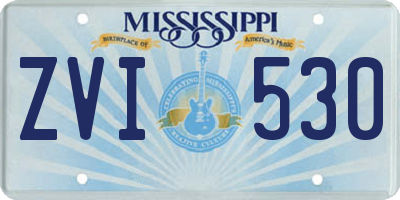 MS license plate ZVI530