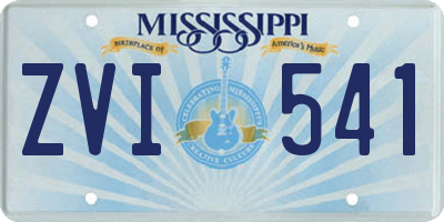 MS license plate ZVI541