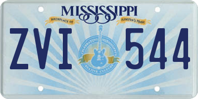MS license plate ZVI544