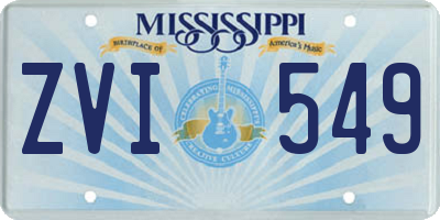 MS license plate ZVI549