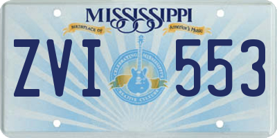 MS license plate ZVI553