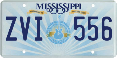 MS license plate ZVI556