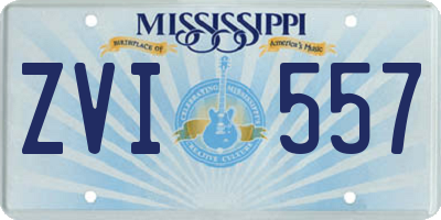 MS license plate ZVI557