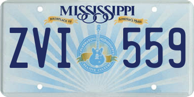 MS license plate ZVI559
