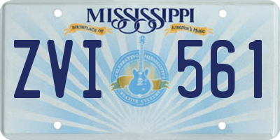 MS license plate ZVI561