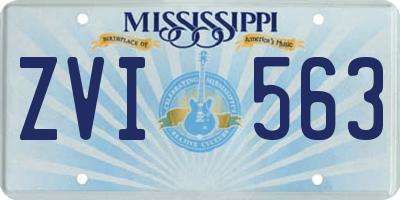 MS license plate ZVI563