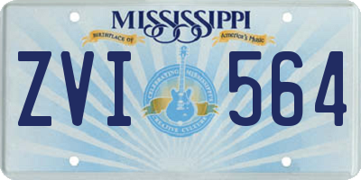 MS license plate ZVI564