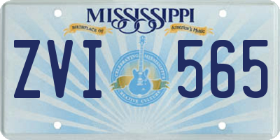 MS license plate ZVI565