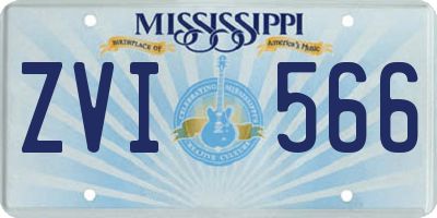 MS license plate ZVI566