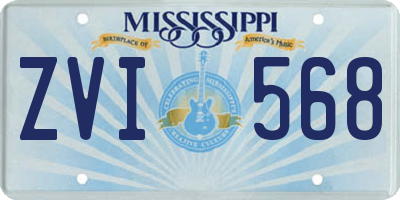 MS license plate ZVI568