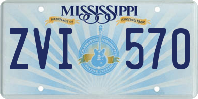 MS license plate ZVI570