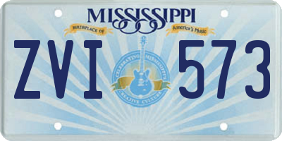 MS license plate ZVI573