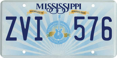 MS license plate ZVI576