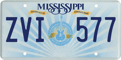 MS license plate ZVI577