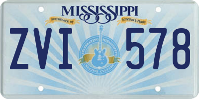 MS license plate ZVI578