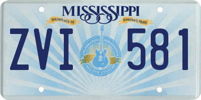 MS license plate ZVI581