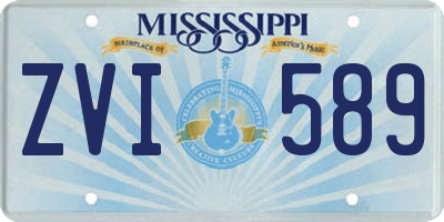 MS license plate ZVI589