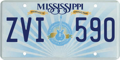 MS license plate ZVI590