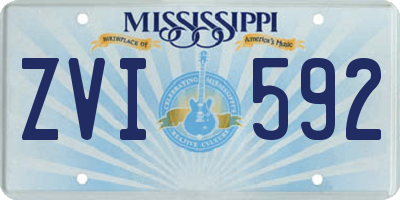 MS license plate ZVI592