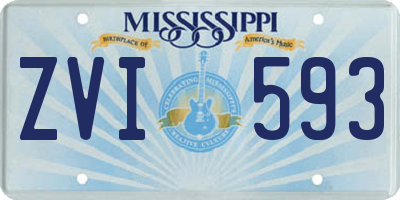 MS license plate ZVI593